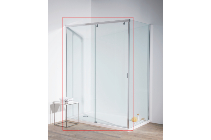 Двері душові S+LINE 9C 120, ліві, 2000 h, скло 8 мм прозоре, профіль хром (100168454)