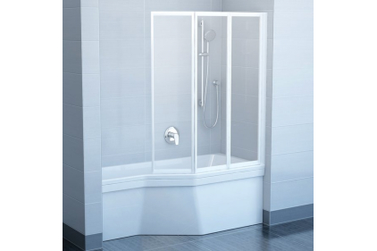 Шторка для ванны VS3-100 белая Rain 795P010041