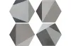 K·38 HEXTANGRAM FABRIC GREY 28.5х33 (плитка для підлоги і стін) image 3