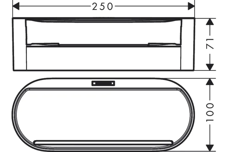 WallStoris Полиця глибока 25.0 x 10.0 x 7.1 см Matt Black (27912670) зображення 3