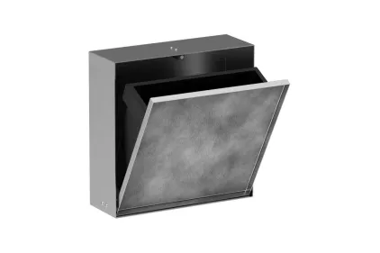 XtraStoris Rock Вбудов.відро д/сміття 4л з дверцятами, під плитку 30х30х10см, Brushed Stainless Steel (56089800)