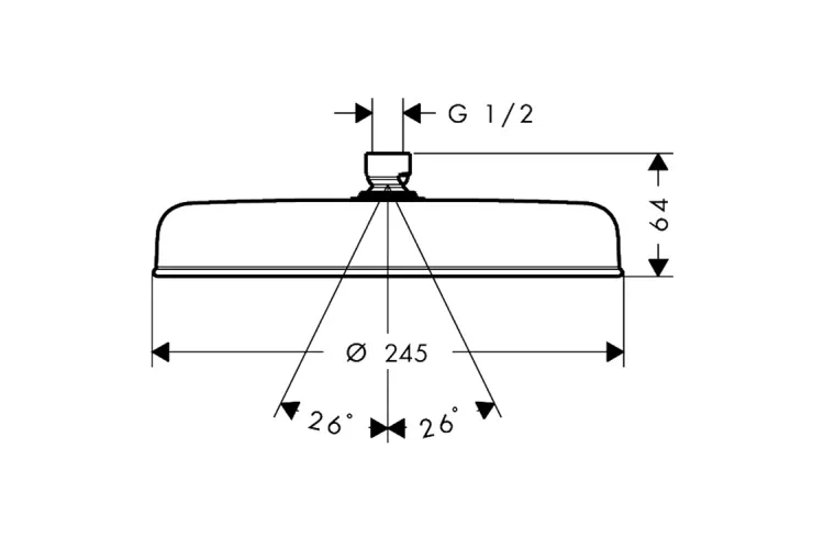 Верхній душ Axor Archivio 240 EcoSmart, Stainless Steel Optic (34054800) зображення 2