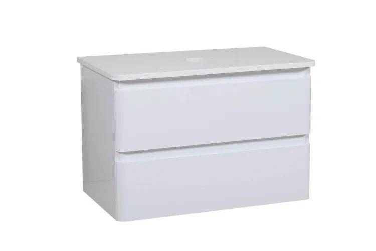 Тумба АКЦЕНТ 100 см зі стільницею (консольна) біла зображення 1