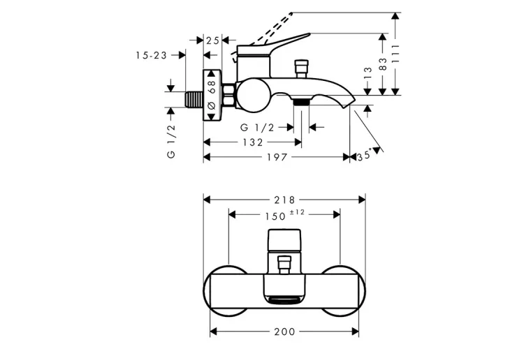 Змішувач Vivenis для ванни Original. Chrome (75423000) зображення 2
