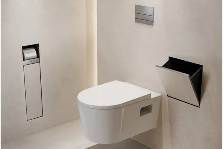 XtraStoris Rock Вбудов.відро д/сміття 6л з дверцятами, під плитку 30х30х14см, Brushed Stainless Steel (56090800) зображення 2