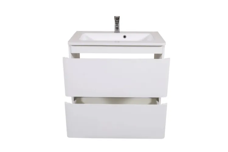 Тумба АКЦЕНТ ЛЮКС 60 см з умивальником Deep (консольна) біла матова зображення 2