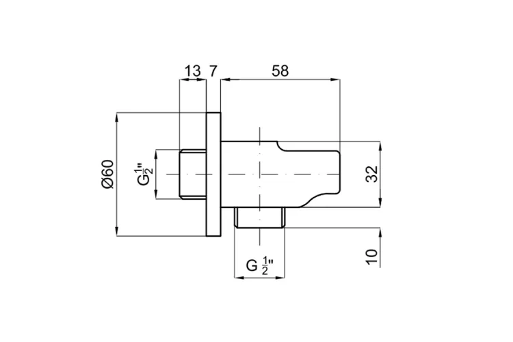 MINIMAL, Тримач ручного душу з підключенням води 1/2", titanium (100280765) зображення 2