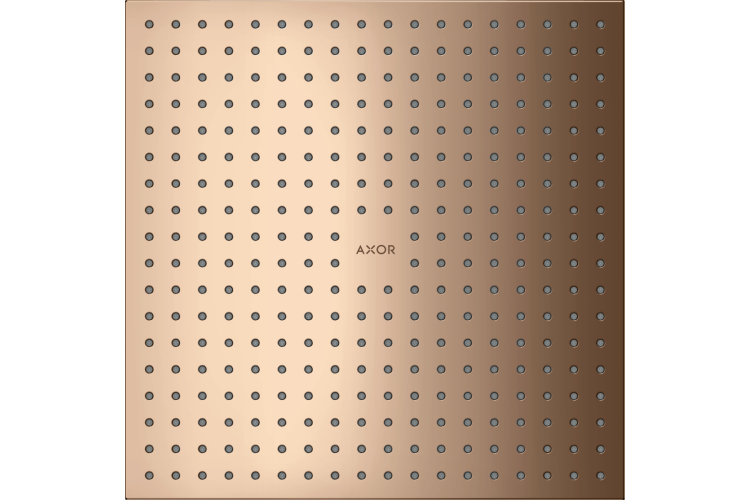 Верхній душ Axor 300х300 2jet монтаж зі стелі Polished Red Gold  (35321300) зображення 1