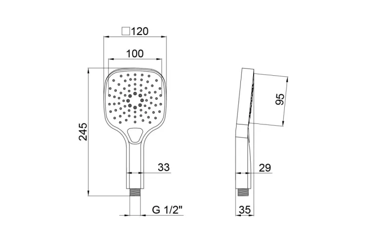 QT Rucni A121N3KCW Лійка для ручного душу image 3