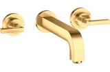 Змішувач Axor Citterio 222 Lever для умивальника зі стіни на 3 отвори 39147990 Polished Gold Optic