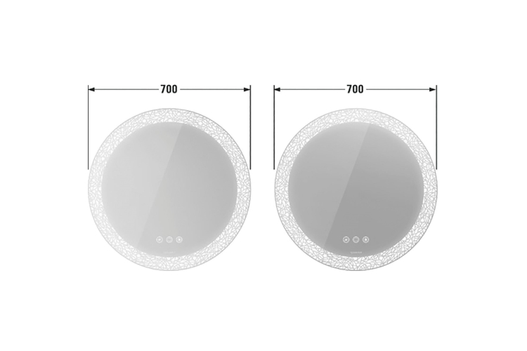 HAPPY D.2 Plus Комплект дзеркал із двох штук D 70 см з підсвіткою та підігрівом (HP7487G0000) image 2