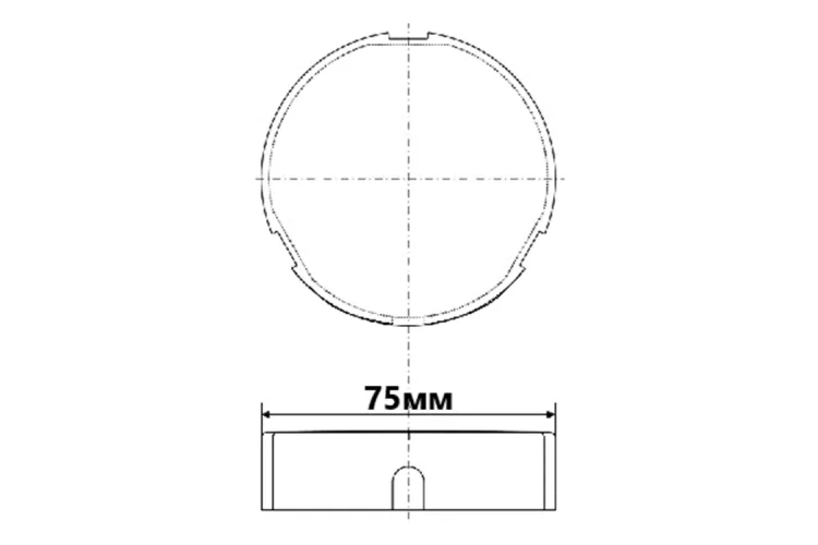 Ручка переливу сифона для ванни латунна PUW-KNOBBTH2G-CB зображення 2