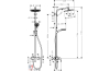 Купити Душова система Crometta S Showerpipe 240 1jet зі змішувачем  (27269000) фото №1