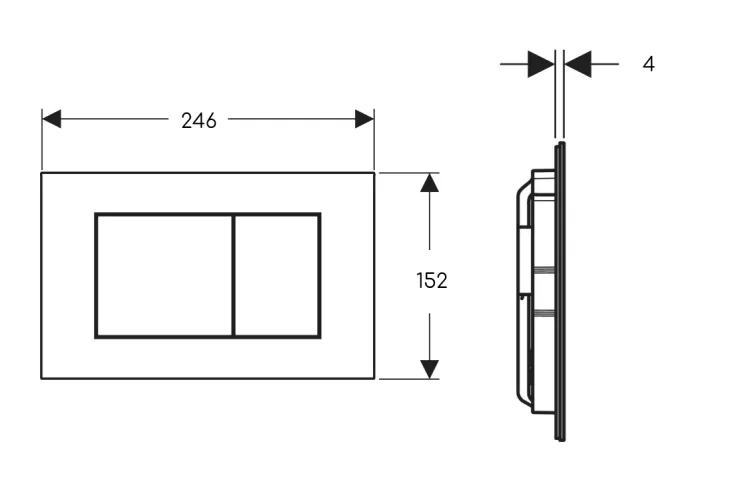 Кнопка змиву Sigma 40 square, латунь/матовий (115.629.QF.1) image 2