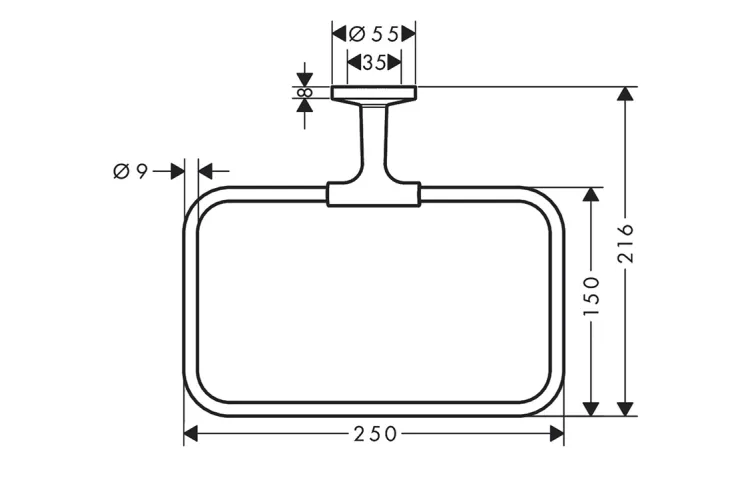 Кільце для рушників Axor Universal Circular, Stainless Steel Optic (42823800) image 2