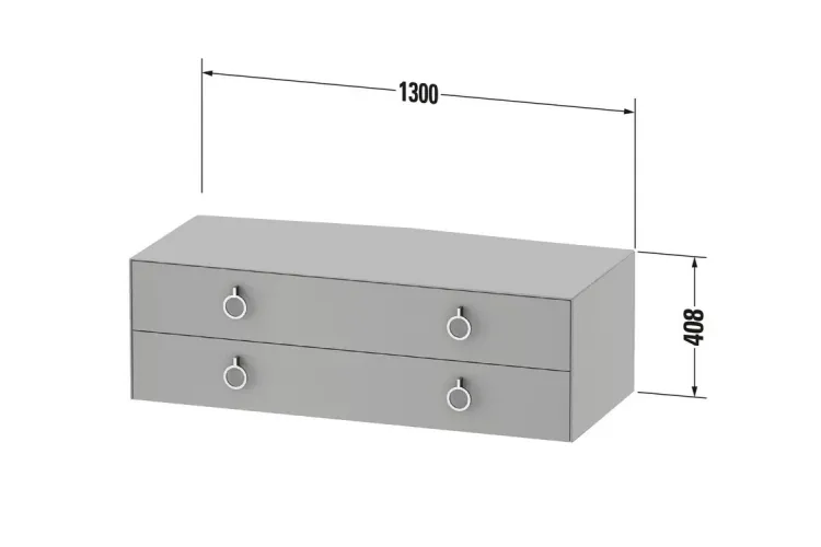 WHITE TULIP Консольна тумба під умивальник 130х55 см (WT4992M8585) White High Gloss Lacquer image 2