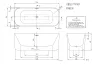 FINION Ванна кварил з Led-підсвіткою Duo Freestanding 1700x700 Led DesignRing Water inlet (UBQ177FIN7N100V101)  Chrome зображення 3