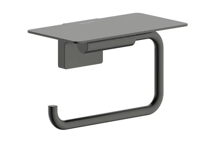 AddStoris S Тримач паперу з полицею, Brushed Black Chrome (41789340) image 1