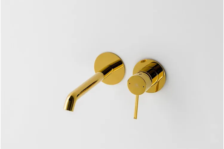 ROUND, Зовнішня частина вбудованого змішувача для умивальника, gold (100345141) image 2