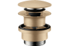 Донний клапан для умивальників з переливом push-open Brushed Bronze (50100140) зображення 1