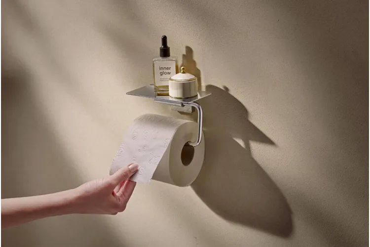 AddStoris S Тримач паперу з полицею, Chrome (41789000) image 2