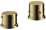 Термостат для 2-х споживачів Axor на край ванни на два отвори Polished Gold Optic (10480990) 