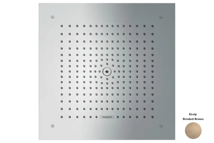 Верхній душ  Raindance E 400х400 1jet вбудований, Brushed Bronze (26252140) image 1