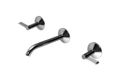 LIGNAGE LUXE, Змішувач для умивальника на 3 отвори, настінний, gold (100241716)