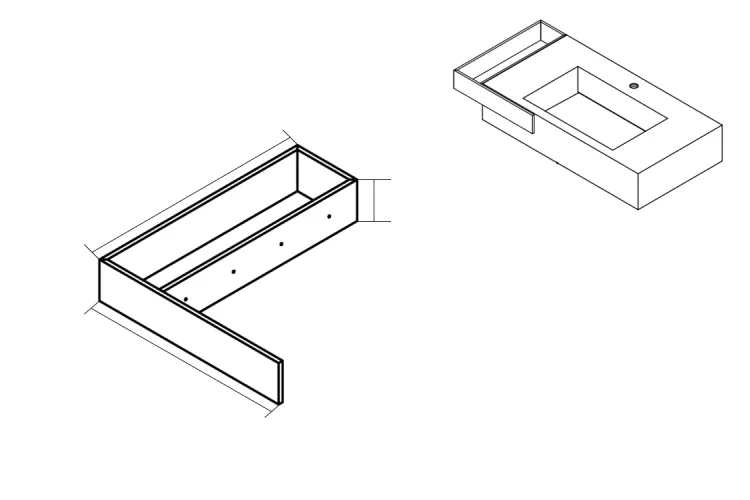 Тримач для рушника, 45х9х49.7, квадратний, підвіс (100331938) image 2