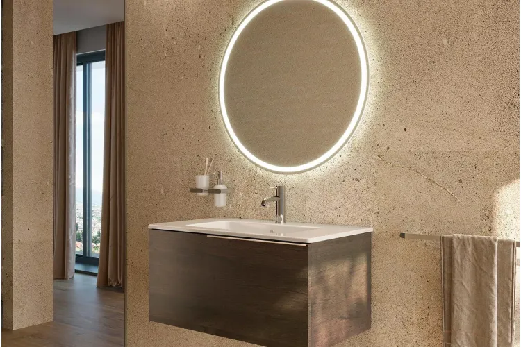 ROUND, Змішувач для умивальника 160 мм, керамічний картридж, d35 мм, аератор"plus", підключення 3/8", chrome (100208352) зображення 3