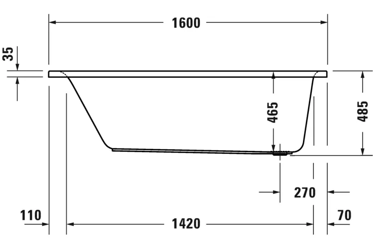 D-NEO Ванна 160x70 см акрилова (700472000000000) image 3