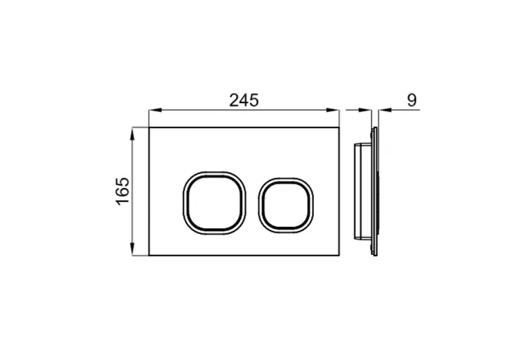 I-Comfort line, Кнопка змиву I-SMART CRYSTAL, подвійна, білий/хром (100290176) image 2