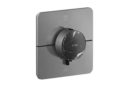 Термостат прихованого монтажу AXOR ShowerSelect ID Softsquare на 2 функції, Brushed Bronze/Marble Nero Marquina (36754140+MNM)