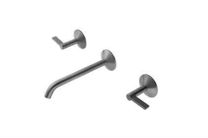 LIGNAGE, Змішувач для умивальника на 3 отвори, настінний, brushed copper (100379601)