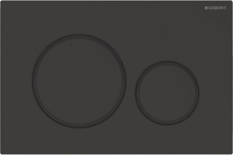 Кнопка змиву Sigma 20 чорний мат/чорний глянець/чорний мат (115.882.16.1) зображення 1