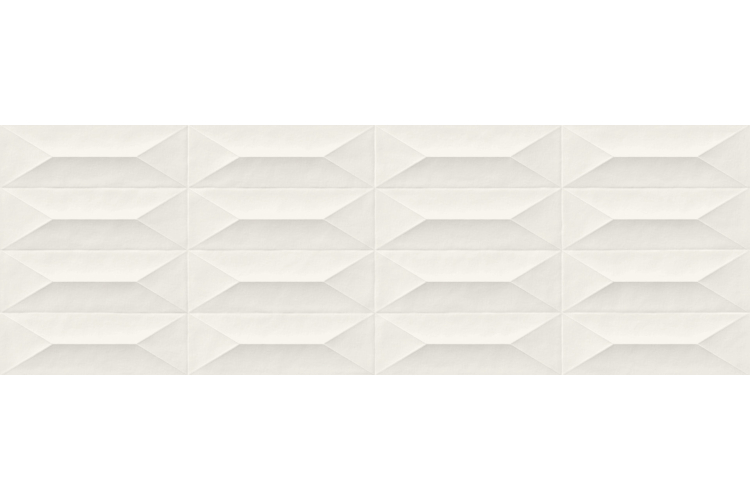 M4KT COLORPLAY WHITE STRUTTURA CABOCHON 3D RET 30x90 (плитка настінна) зображення 1