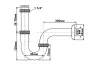 Сифон для умивальника трубний без зливу 11/4х32мм 215CB хромований image 2