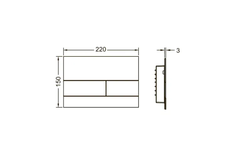 Панель змиву TECEsquare II Metal PVD, чорний хром матовий (9240846) image 3