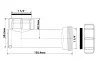 Сифон для умивальника з самозакриваючим клапаном 1 1/4'' h62мм WHB1-32 зображення 3