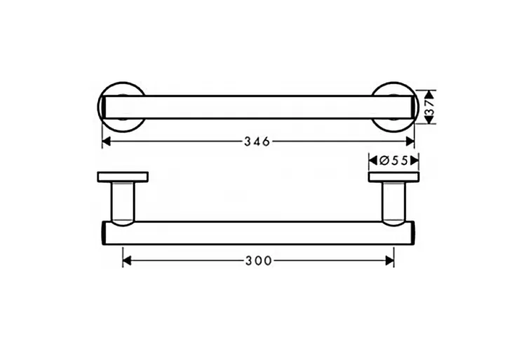 Logis Universal Рушникотримач 30 см, хром (41713000) image 2