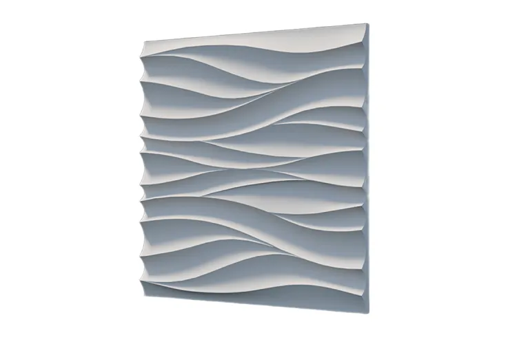 Гіпсова стінова панель 50х50 см WAVE 01 зображення 1