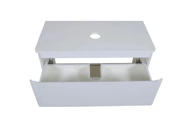 Тумба АКЦЕНТ 100 см зі стільницею (консольна) біла зображення 3