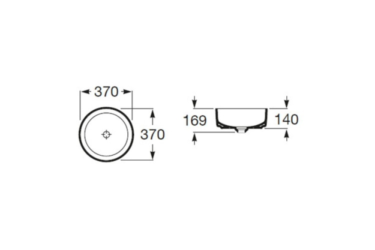 Умивальник Inspira round 37х37 см круглий (A327523000) зображення 4
