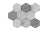 G126 WORLD HEXAGON TEXTURE GREY 29.9x25.9 (мозаїка)