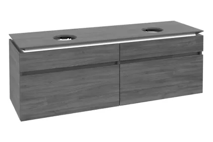 LEGATO Тумба під 2 умивальники 160х55х50 з підсвіткою, Arizona Oak (B600L0VH)