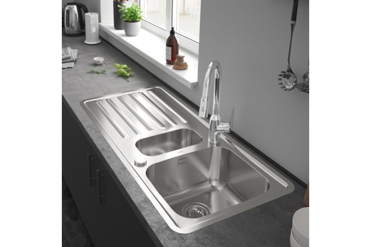 Кухонна мийка S4113-F540 на стільницю 1075х505 з сифоном automatic (43339800) Stainless Steel зображення 3