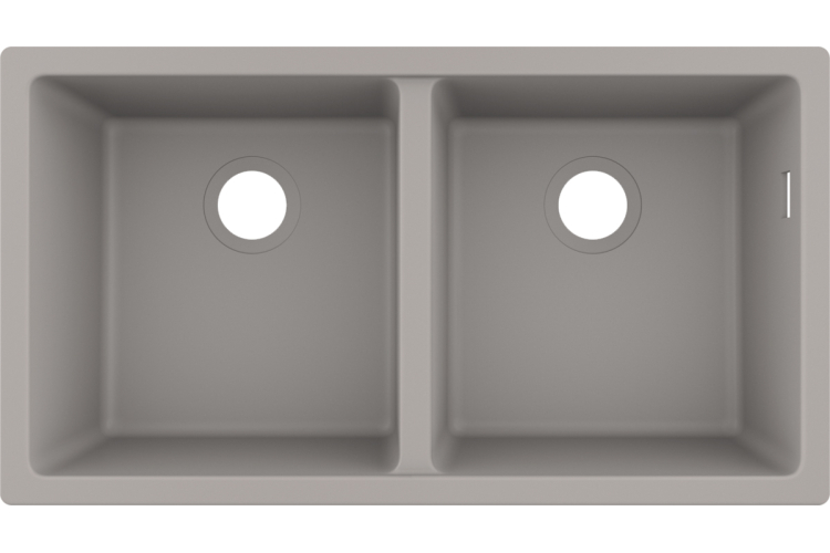Кухонна мийка S510-U770 під стільницю 820х450 на дві чаші 370/370 Concretegrey (43434380)  зображення 1