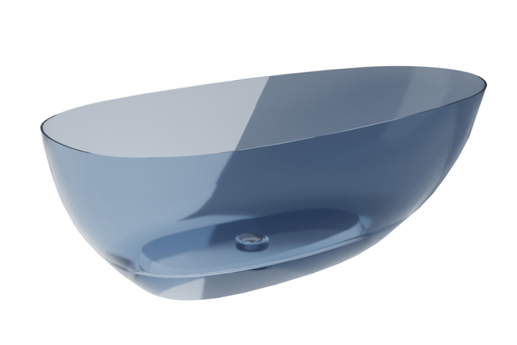 Ванна вільностояча XARA 160х75 Blue Wave, з сифоном клік-клак хром image 1