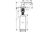 Дозатор кухонний A41 для миючого засобу 500 ml, врізний, Chrome (40438000) зображення 4
