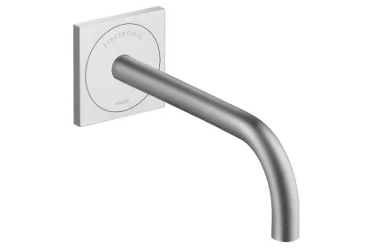 Змішувач AXOR Uno 225 для умивальника зі стіни електронний 230V, Brushed Brass 38120950